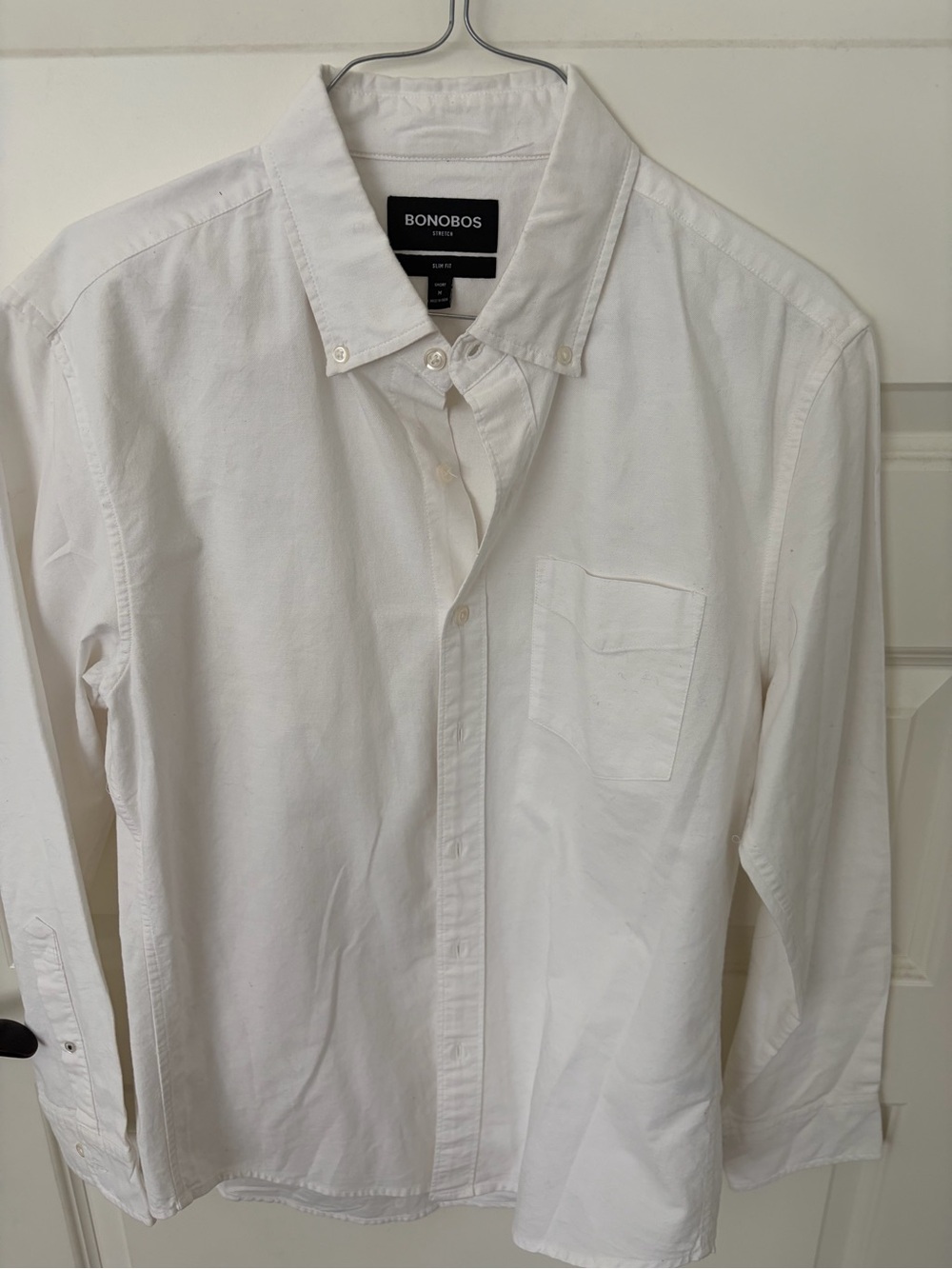 Bonobos- Men's White Button-Down Shirt - Classic Oxford- slim fit size M - Picture 8 of 8